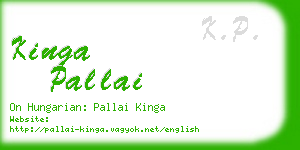 kinga pallai business card